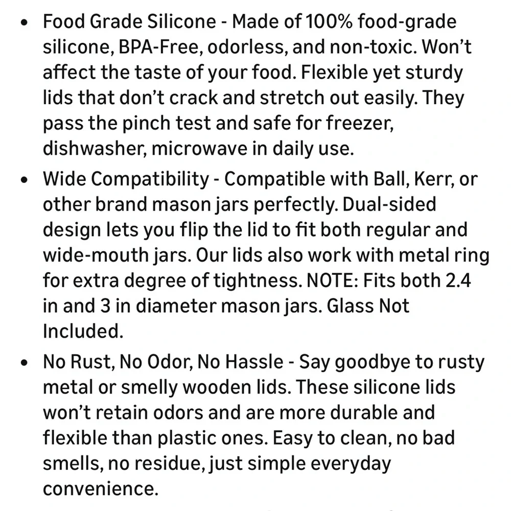 Mason Jar Cover Lid & Plug for Regular & Wide Mouth (Straw & Glass Not Included)